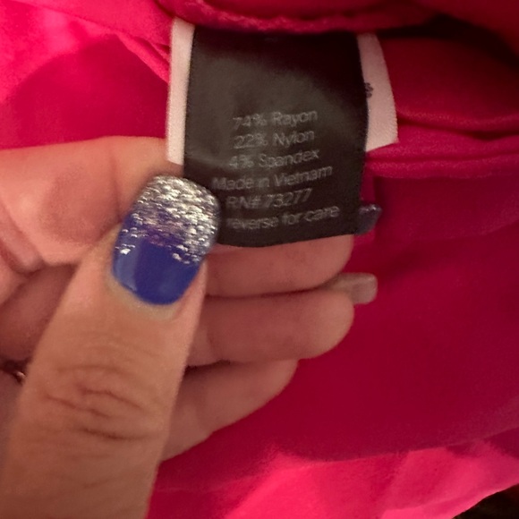 Vera Wang Hot Pink Dress Pants L - Picture 3 of 4